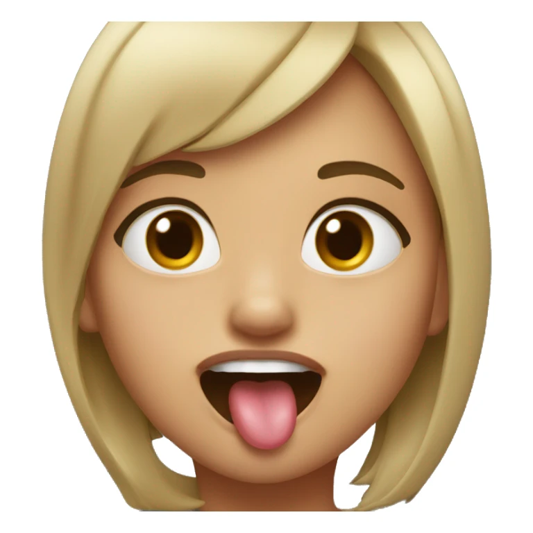 Girl sticking tongue out sticker