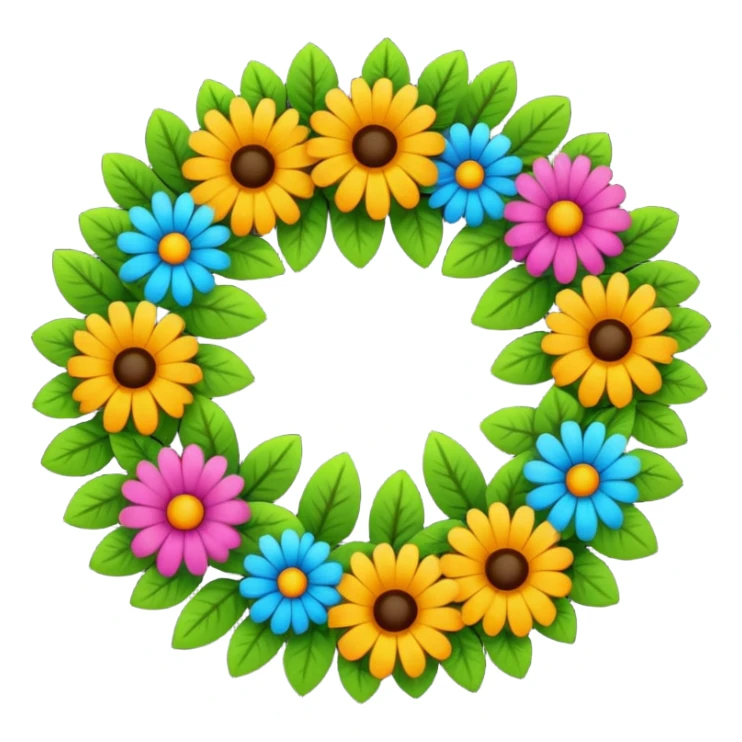 Wreath of flowers sticker