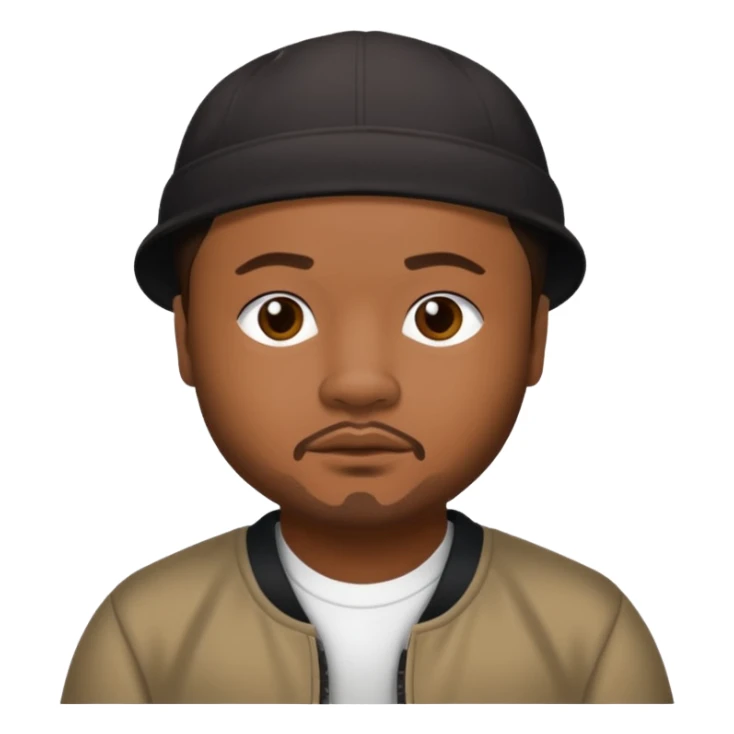 J-Boog of B2K with medium dark skin,dark brown hair sticker