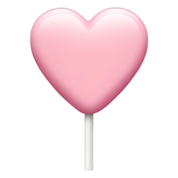 Pastel Pink heart shaped lollipop sticker