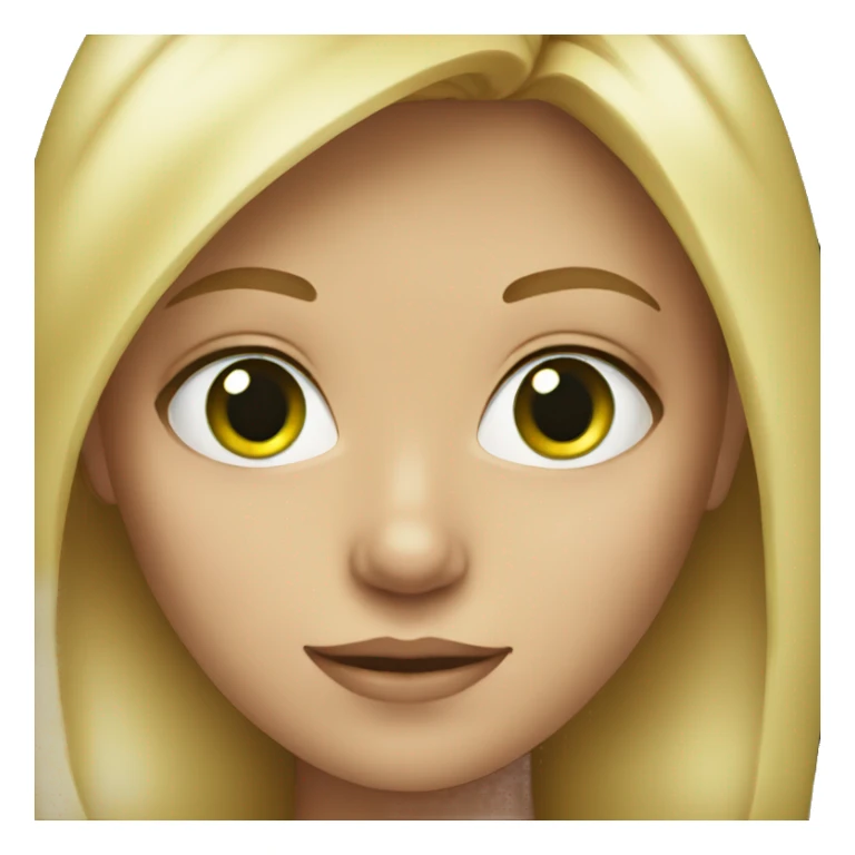 Blond girl with green eyes  sticker