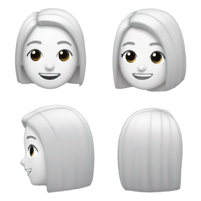 La cara de un humano con piel blanc con pelo alucin y una sonrisa con brackets sticker