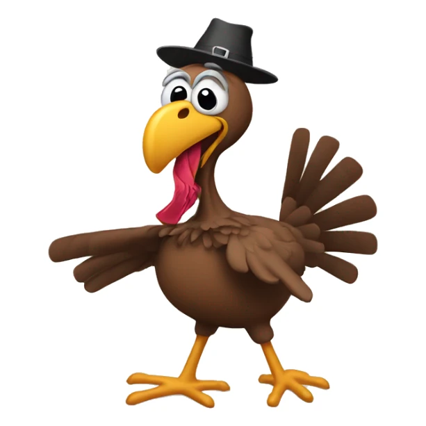 Kansas University cartoon Turkey dancing sticker