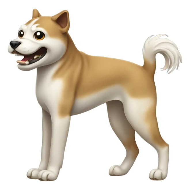 Ancient Chinese dog chewing on its paw sticker