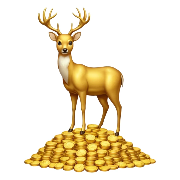 Deer mountains of money sticker