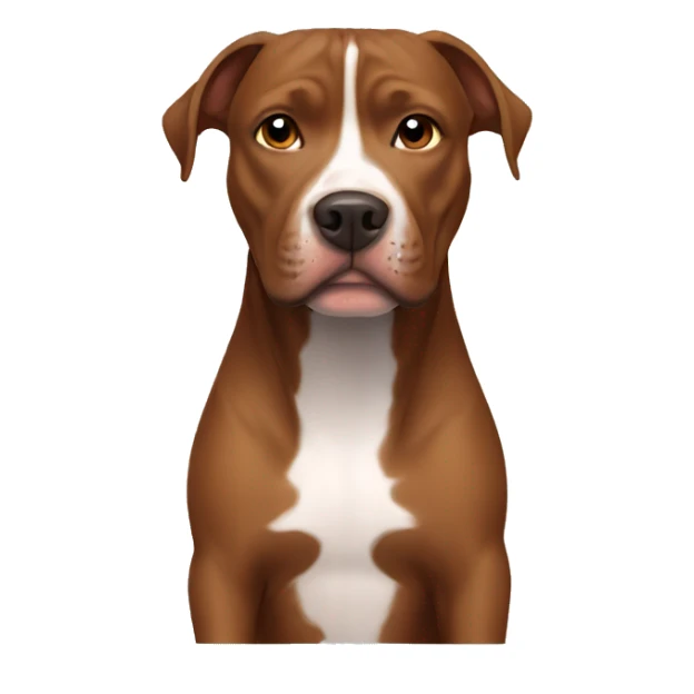 Brown Pitbull laying sticker