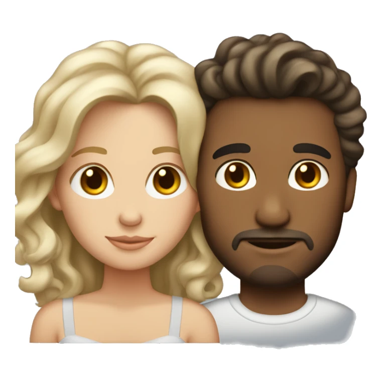wavy haired heterosexual white couple sticker