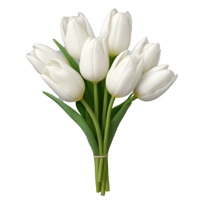 white tulip bouquet  sticker