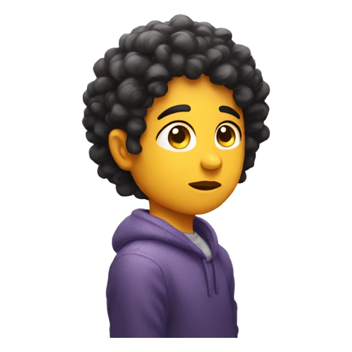 pensive emoji but with sparkle sticker