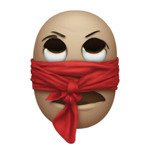 Tied it’s mouth and eye with red cloth sticker