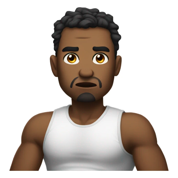 annoyed with lips pouting and fist uphi sticker