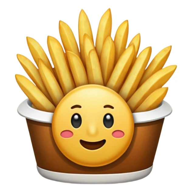 Generar papas fritas sin plato ni contenedor sticker