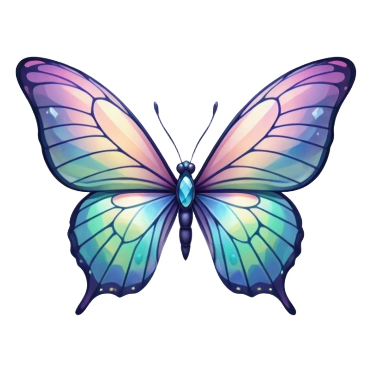 crystal butterfly wings without the body sticker