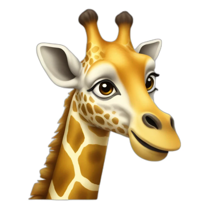 Une girafe qui mange une banane sticker
