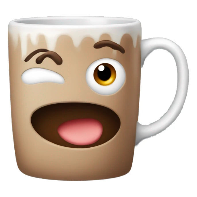 Mug of coffee but cute  sticker