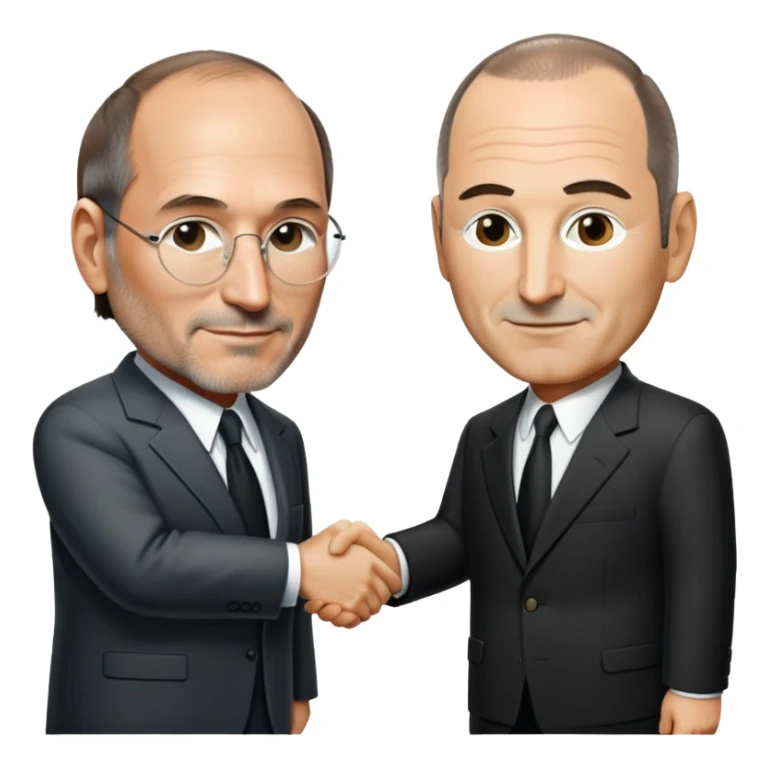 Steve Jobs handshakes Tony Soprano sticker