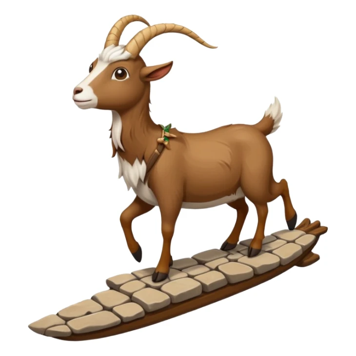Goat rideing on pike sticker