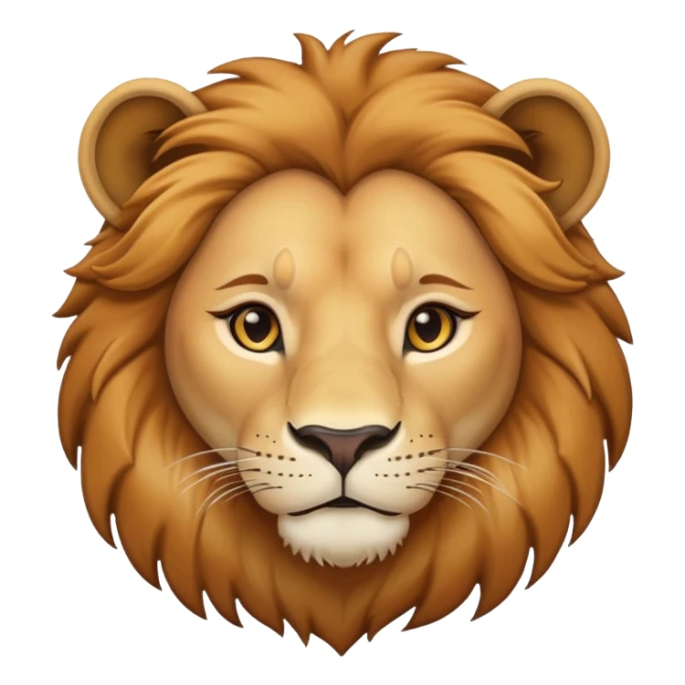 neutral headshot of a confident female lion sticker