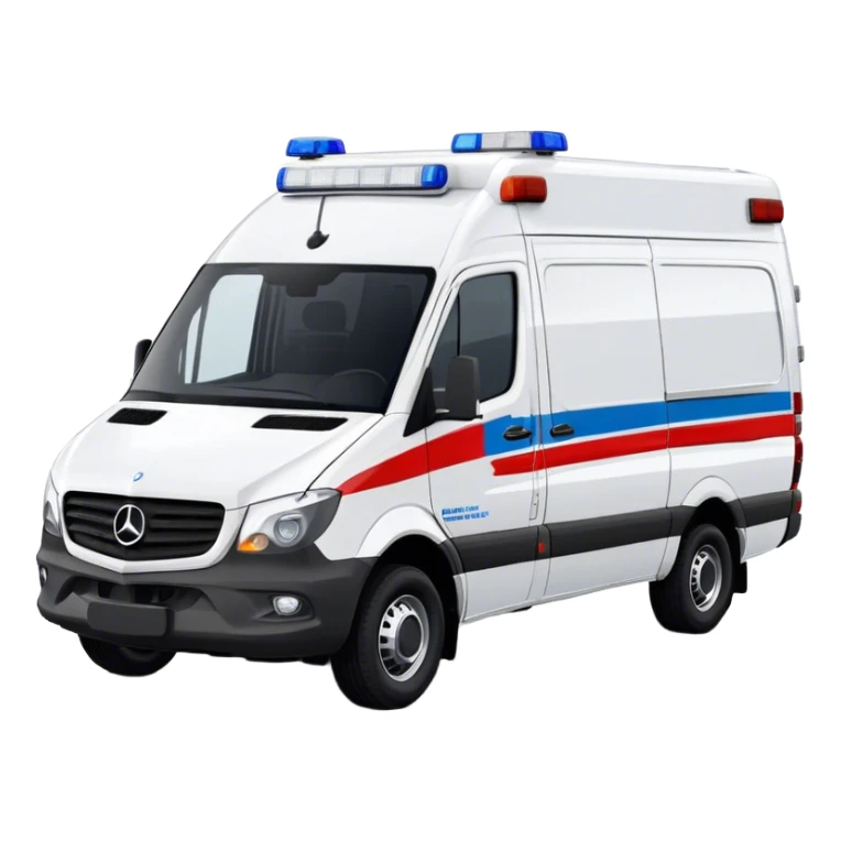 Ambulance - Mercedes-Benz Sprinter (Model Year: 2018) (Iconic Colour: White with red and blue markings) sticker