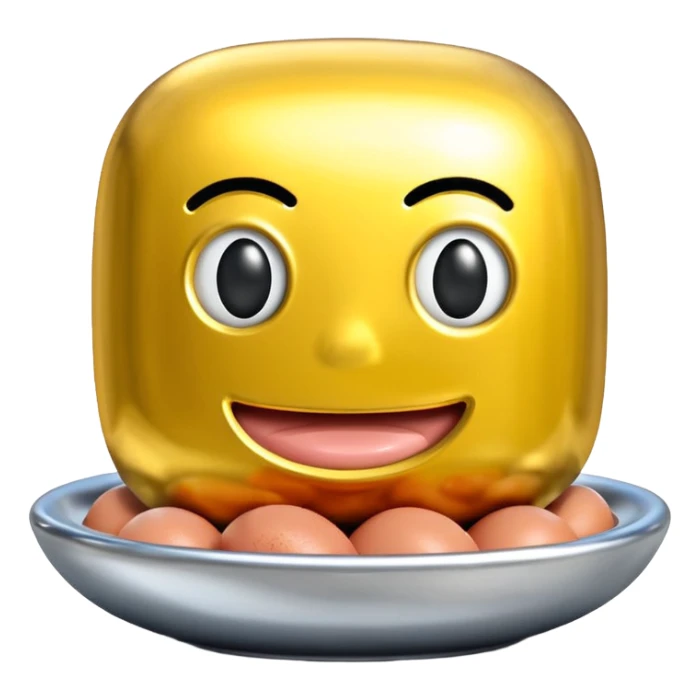 SPAM AND EGGS sculpture in jeff koons style sticker