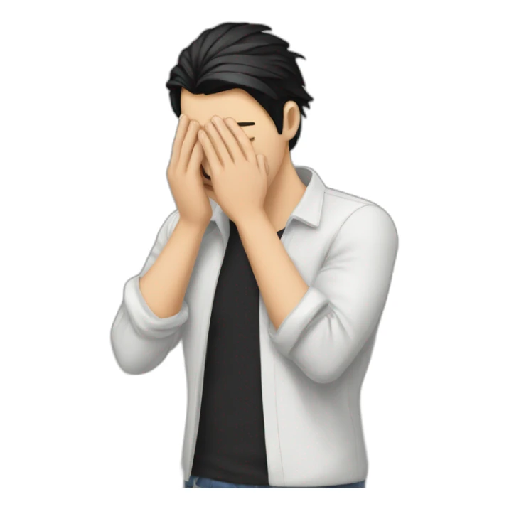 facepalm,-white-men.-black-hair,-straight-hair sticker