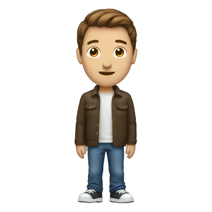 Guy with brown hair standing sticker