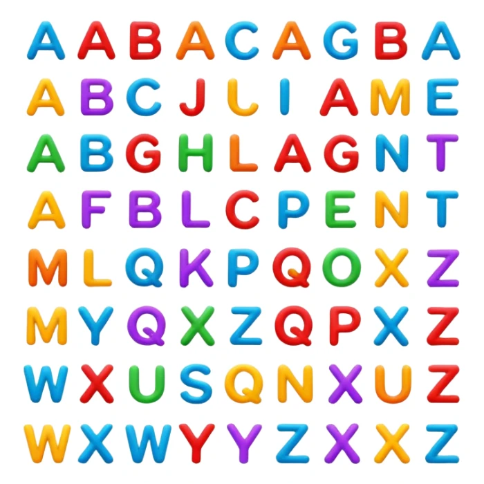 A to z alhpabet sticker