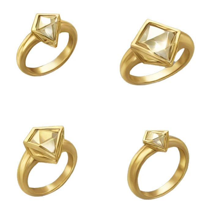 Angelic Healing Diamond Crystal amulet gold ring sticker