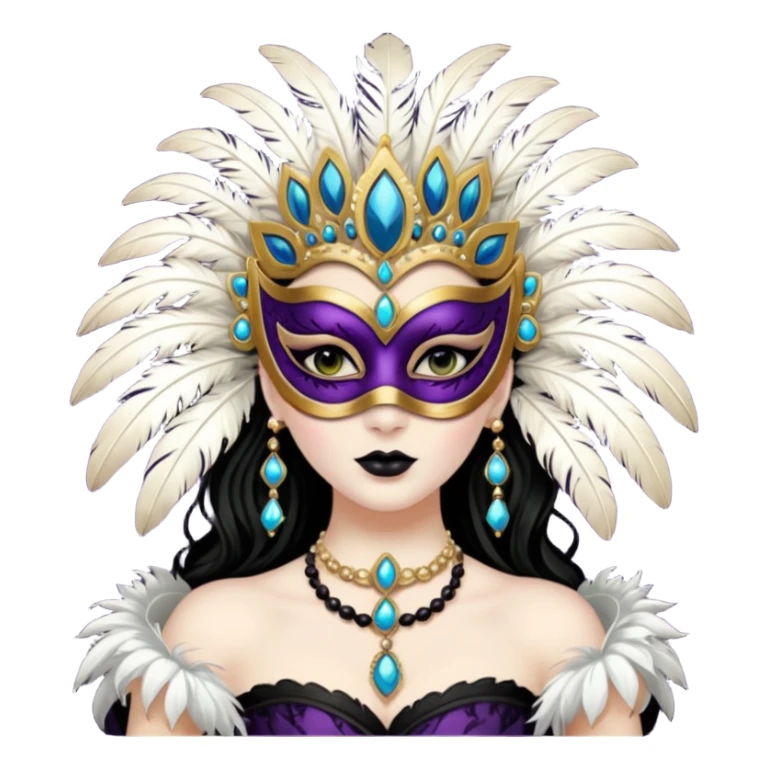 (the person is transformed into a masquerade gothic queen:1.5) sticker