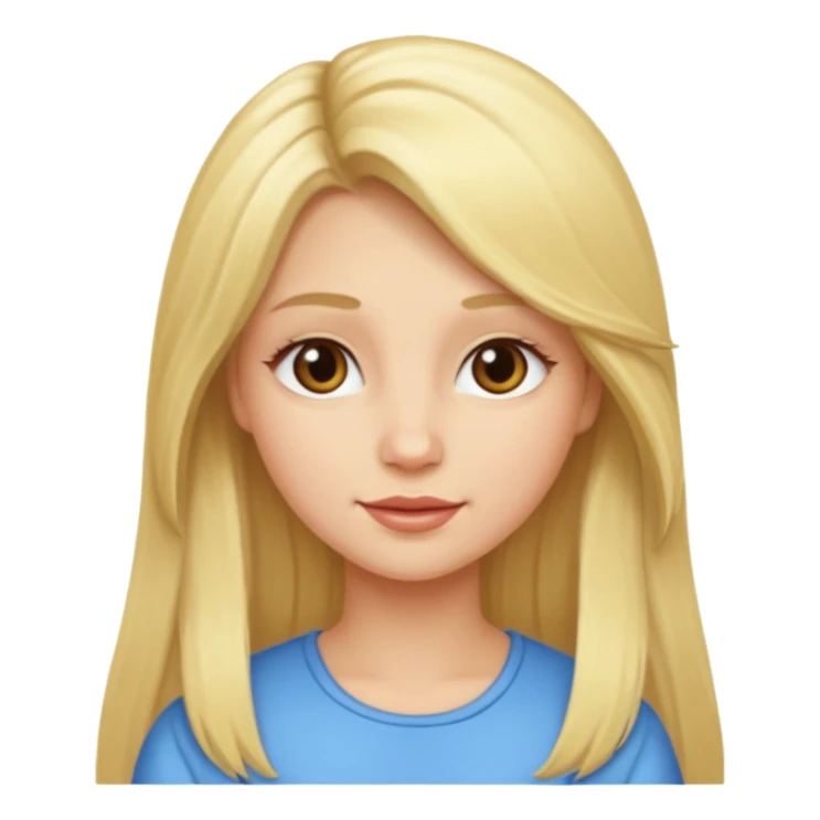 Blonde birthday girl long hair sticker