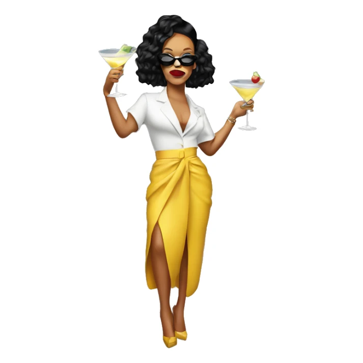 Rihanna holding a Martini  sticker
