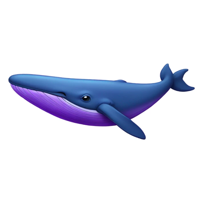 Blue whale purple, open mouth sticker