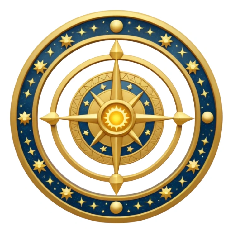 Create a circular casting sigil based off of the wizard101 balance school sticker