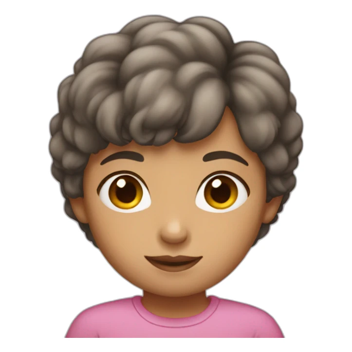 A girl with very short hair sticker