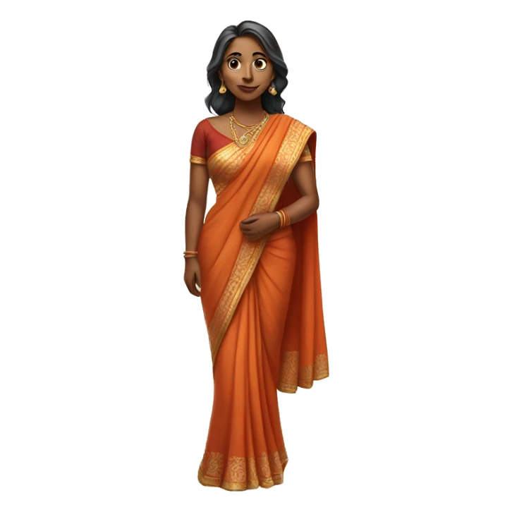 Indian Woman In saree full body sticker