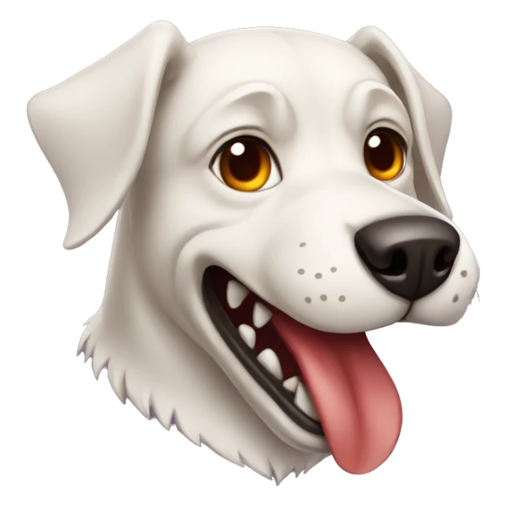 dog vampire with cape that shows huge canine teeth sticker