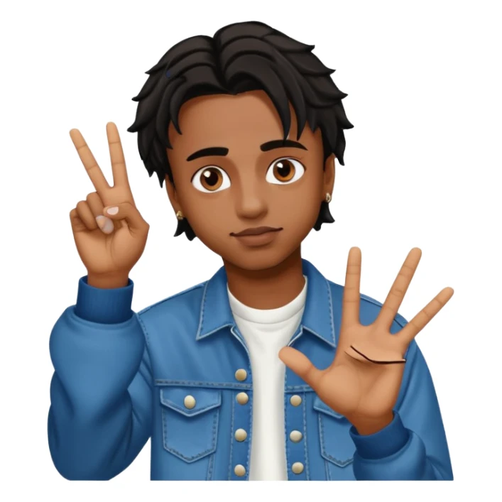Playboi Carti YVL hand sign sticker
