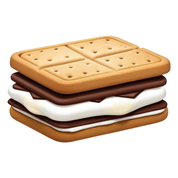 Burgundy smores cookie sandwich isolated  sticker