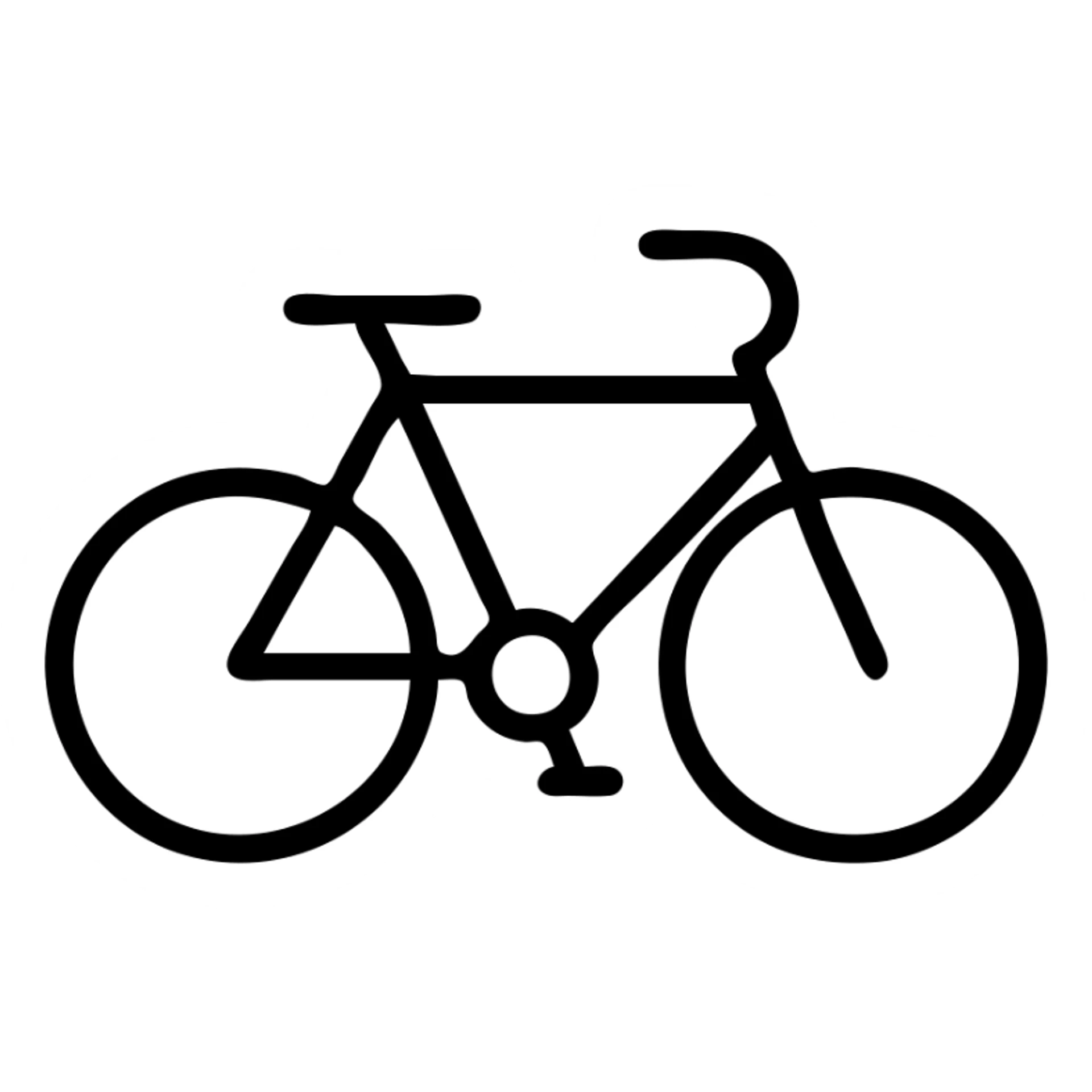 outlined bike icon sticker