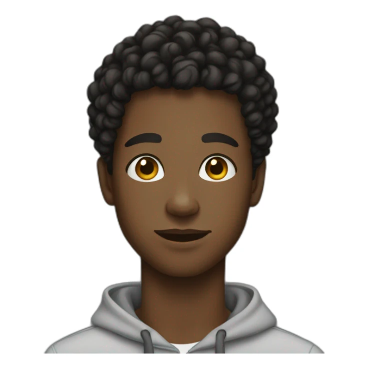 Beautiful black male teenager with short curls sticker