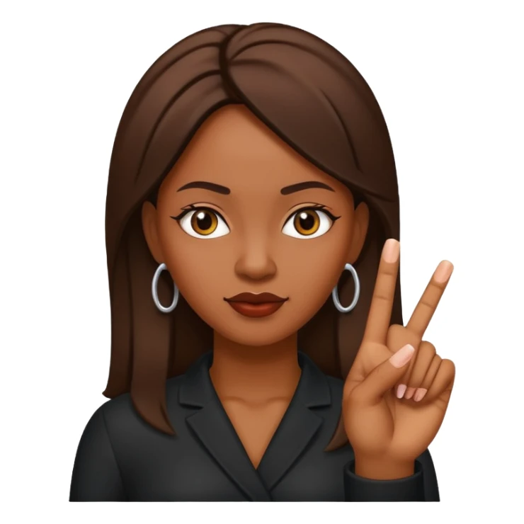 Black women sticking up middle finger sticker