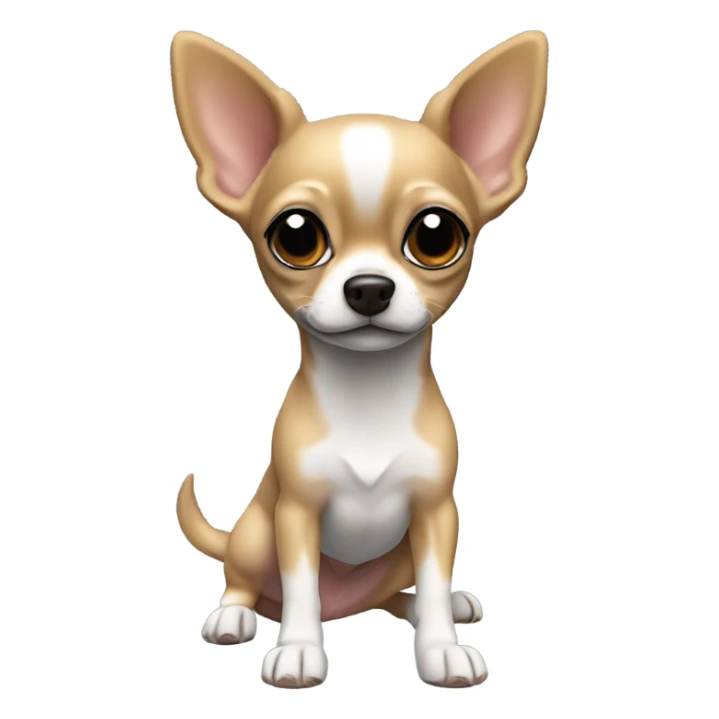 Chihuahua Minpin, Chinese Crescent  mix with white and black fur￼ sticker
