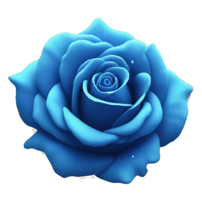 Glow in the dark blue rose with shooting stars with water drops with a rainbow glowing bright sticker