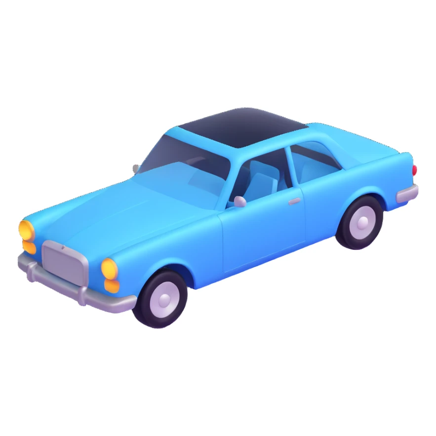 Make the transparent film more visible and floating just above the car, as if it is just being applied and not yet attached, keep the elegant 3D style sticker