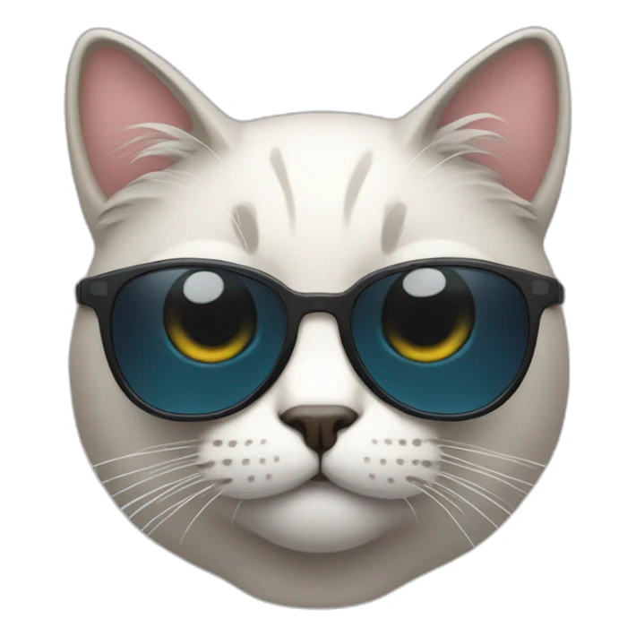 Cat with sunglasses sticker