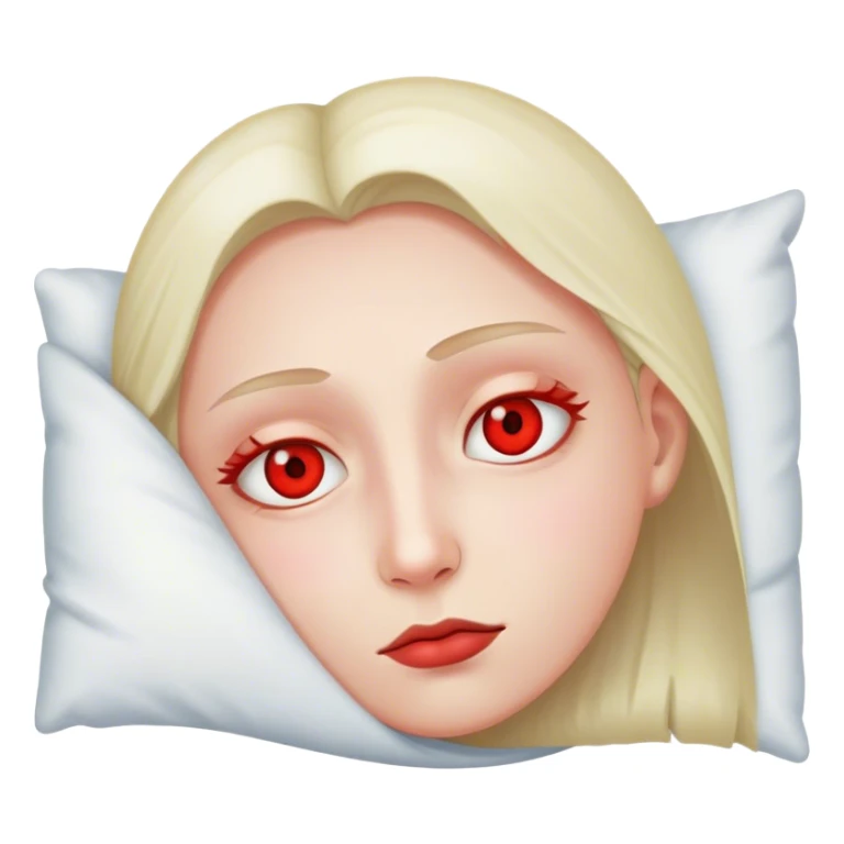 A person who has not been able to sleep with red eyes sticker
