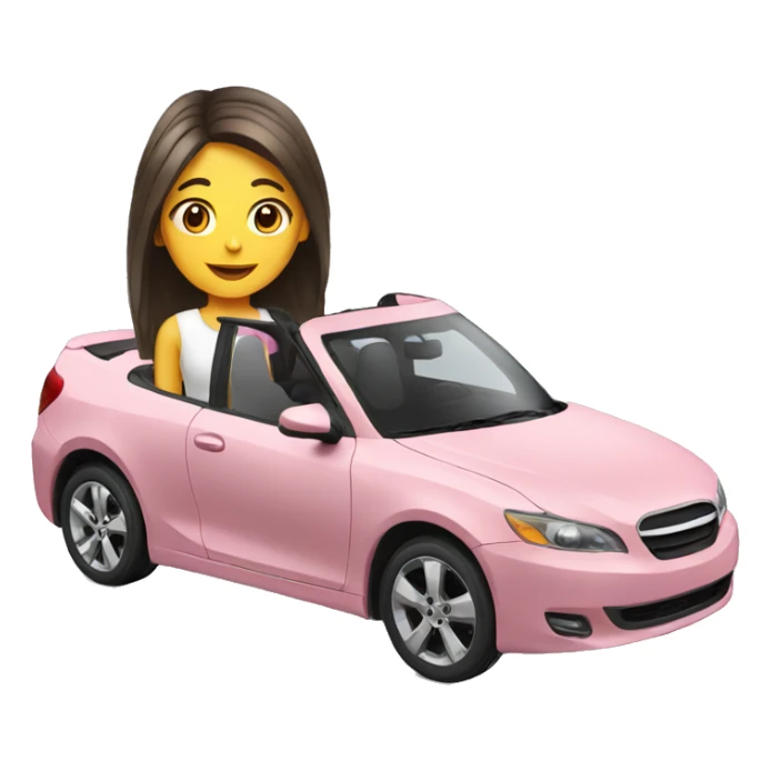 Car with girl in it sticker