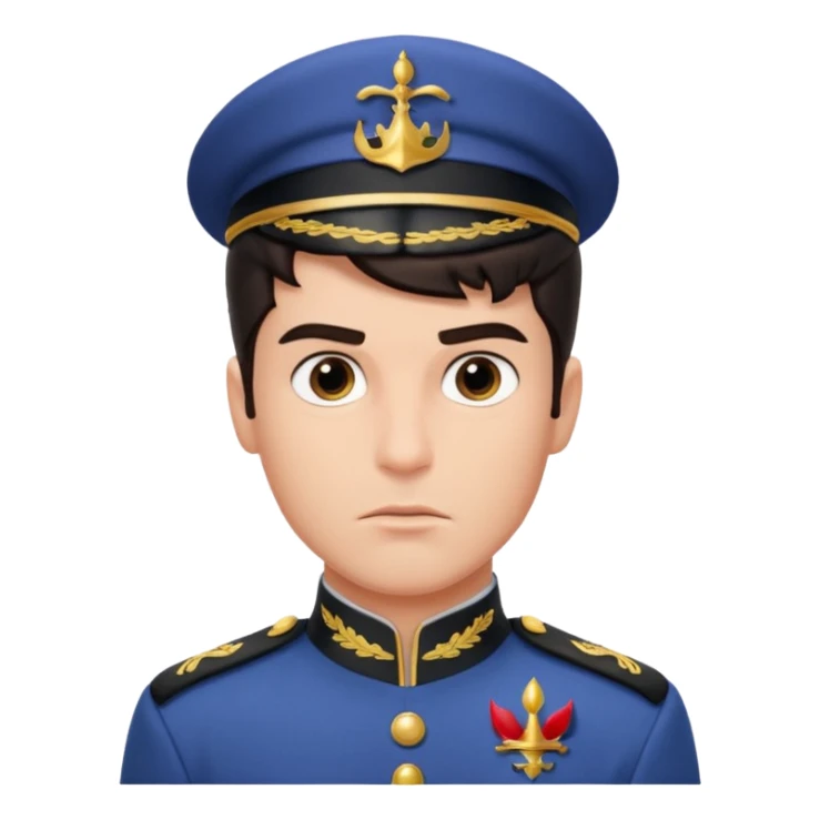 prince eric with serious facial expression and prince uniform sticker