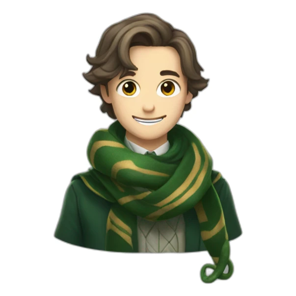 Slytherin snake with a scarf hogwarts sticker