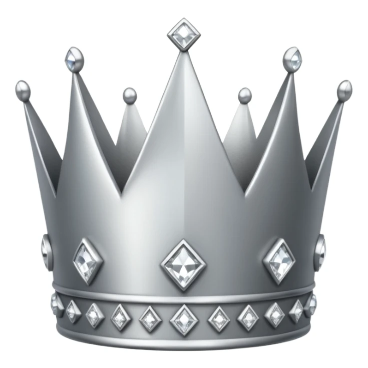 silver crown made of diamonds sticker